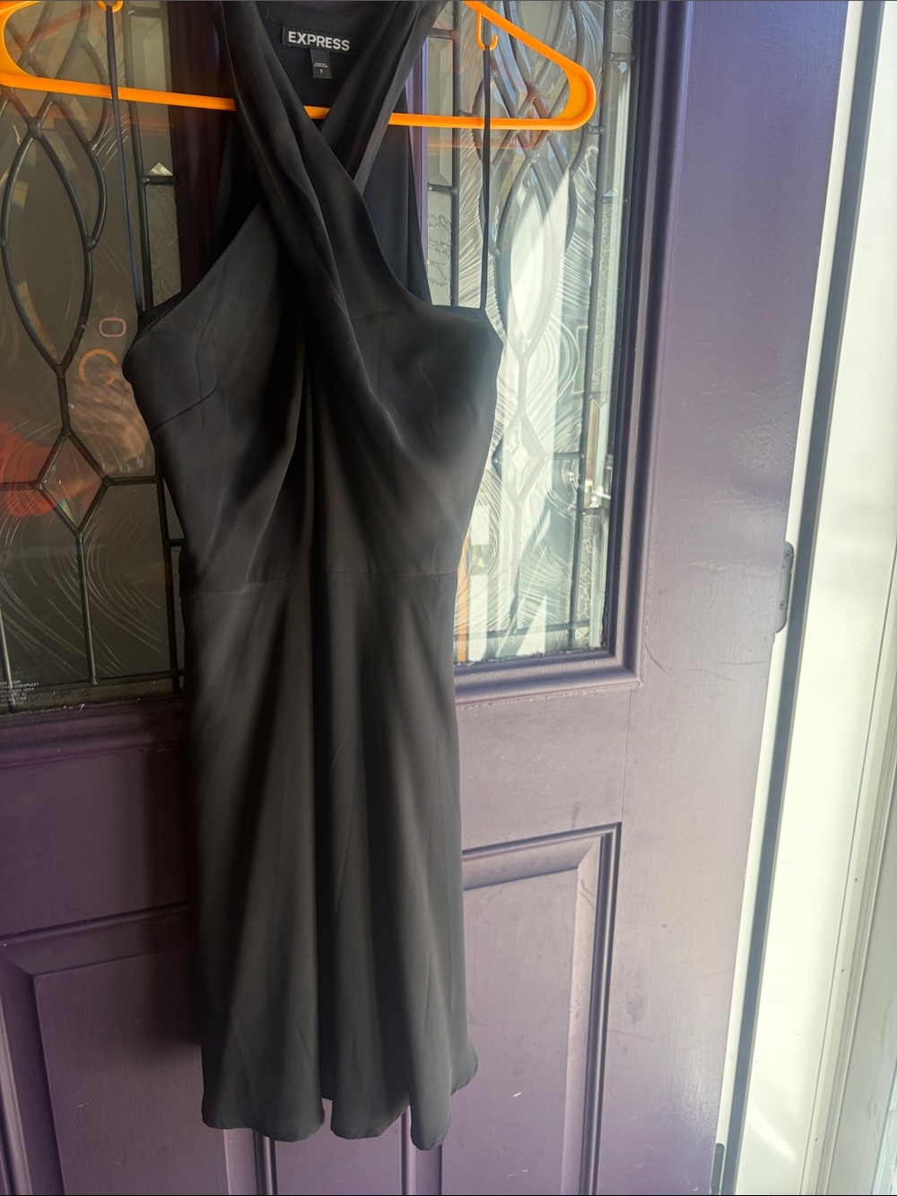 Express Halter style with front keyhole Black Cocktail Dress